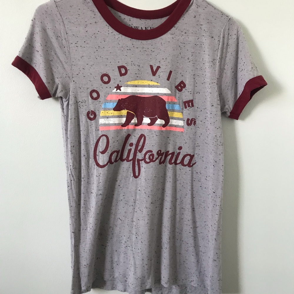 Good vibes California Heather Grey Tee